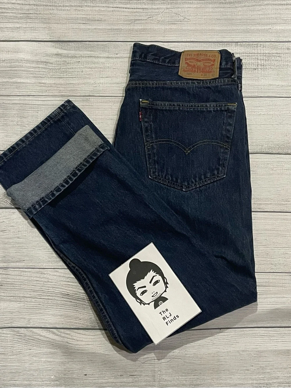 Levi’s 505 Regular Fit Dark Wash Jeans W36 L32 Classic Straight Leg Denim Y2K